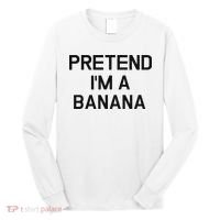 Pretend I'm A Banana Funny Lazy Halloween Costume Long Sleeve Shirt thumb 0