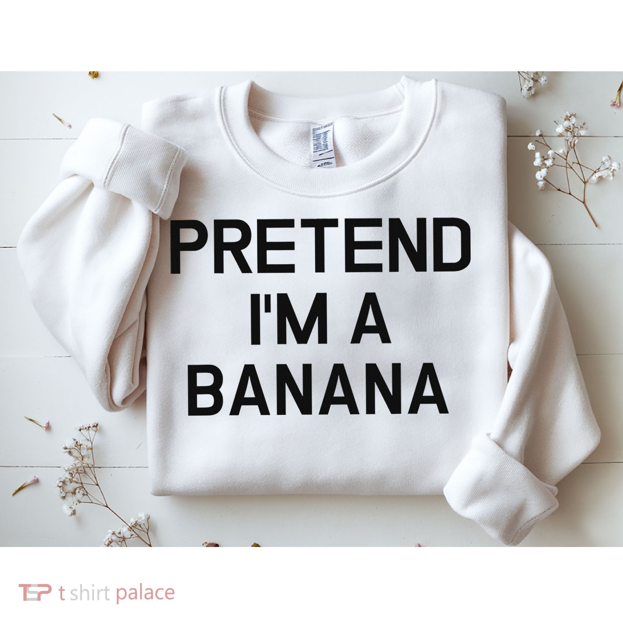 Pretend I'm A Banana Funny Lazy Halloween Costume Sweatshirt