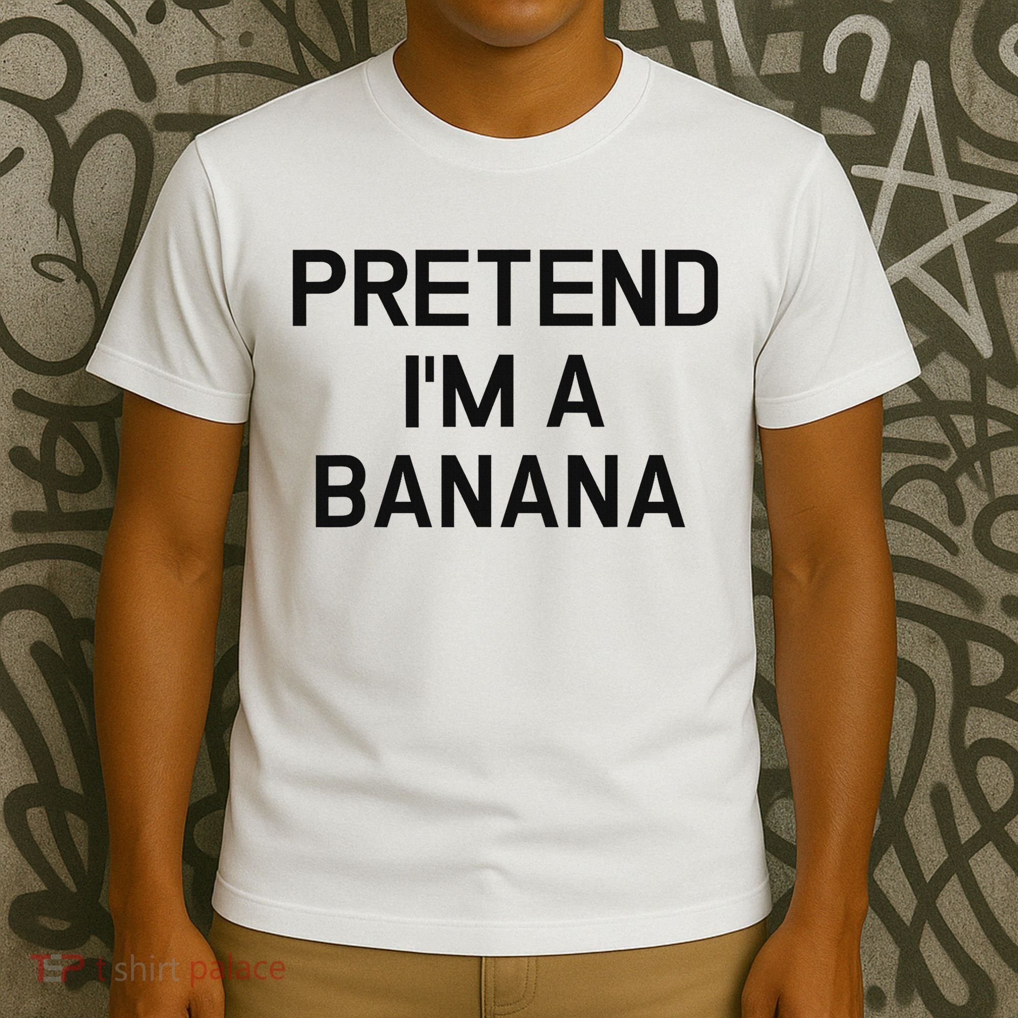 Pretend I'm A Banana Funny Lazy Halloween Costume T-Shirt