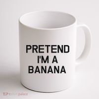 Pretend I'm A Banana Funny Lazy Halloween Costume Coffee Mug thumb 1