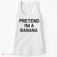 Pretend I'm A Banana Funny Lazy Halloween Costume Women's Tank Top thumb 0