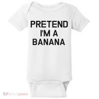 Pretend I'm A Banana Funny Lazy Halloween Costume Baby Bodysuit thumb 0