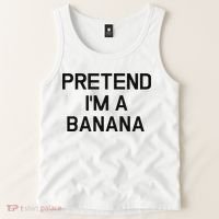Pretend I'm A Banana Funny Lazy Halloween Costume Tank Top thumb 2
