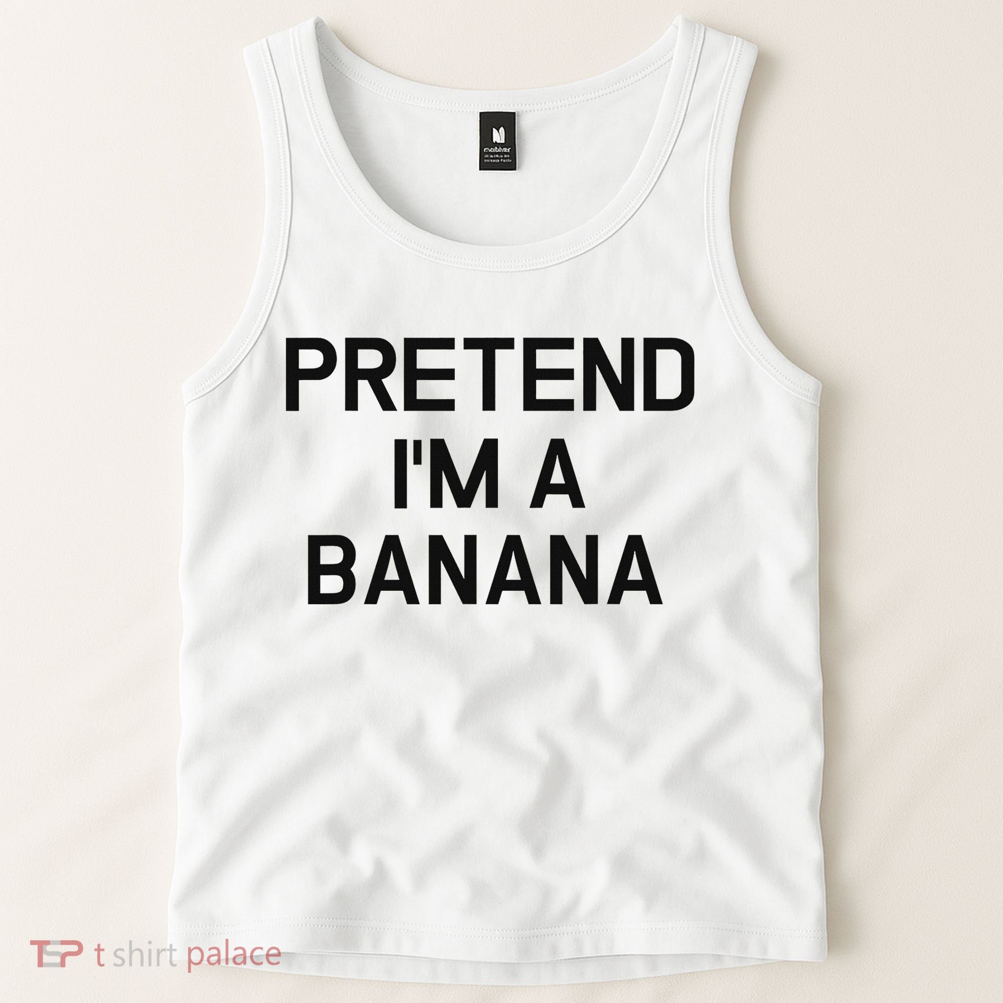 Pretend I'm A Banana Funny Lazy Halloween Costume Tank Top