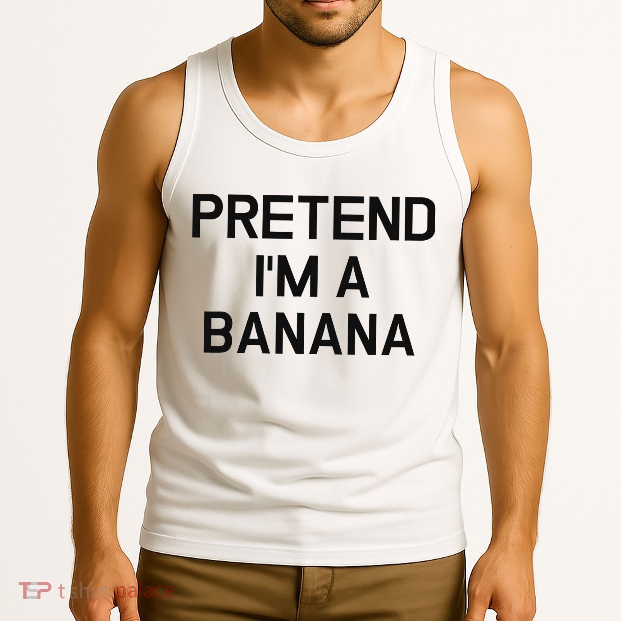 Pretend I'm A Banana Funny Lazy Halloween Costume Tank Top