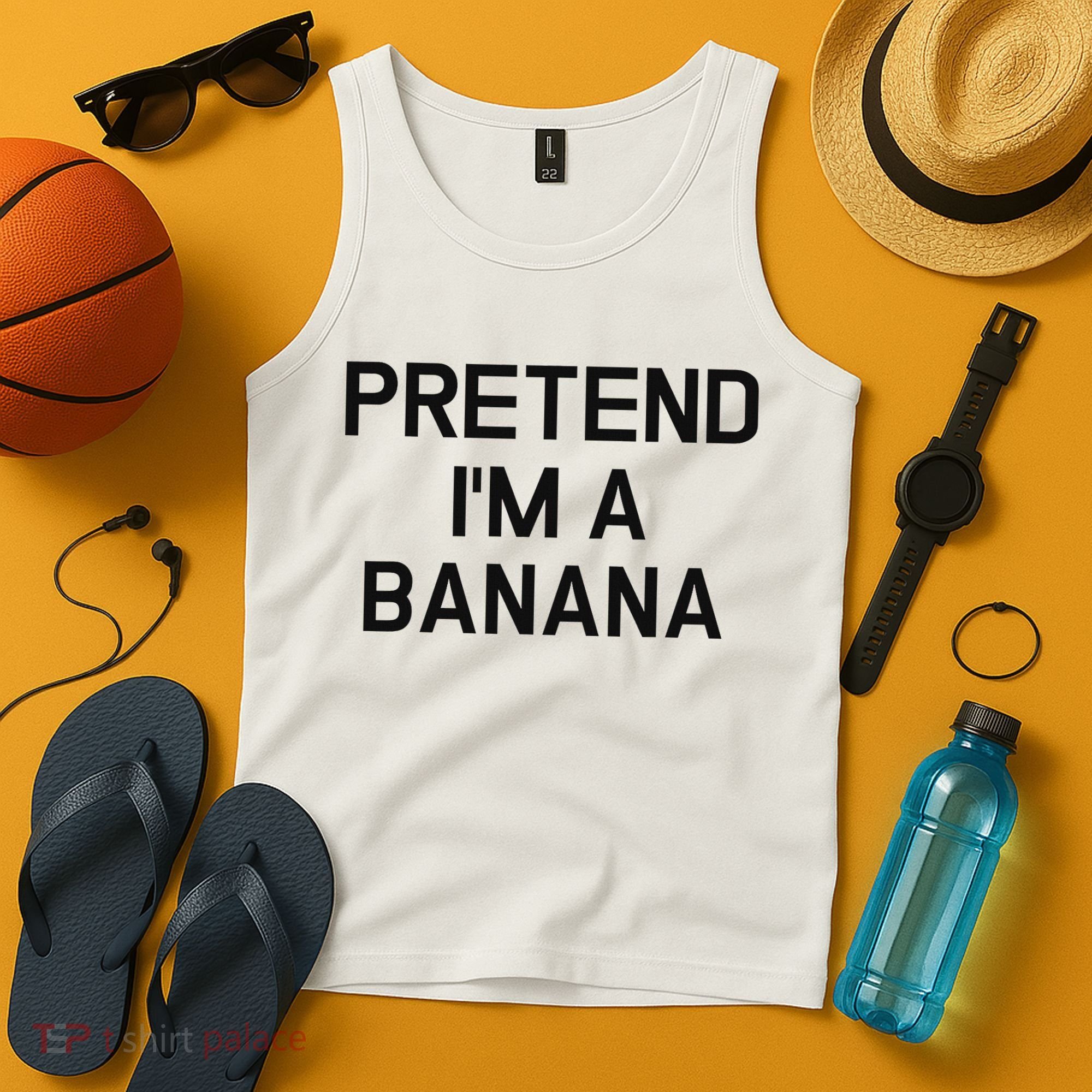 Pretend I'm A Banana Funny Lazy Halloween Costume Tank Top