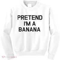 Pretend I'm A Banana Funny Lazy Halloween Costume Kids Sweatshirt thumb 0