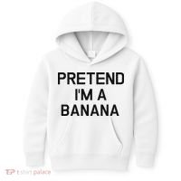 Pretend I'm A Banana Funny Lazy Halloween Costume Kids Hoodie thumb 0