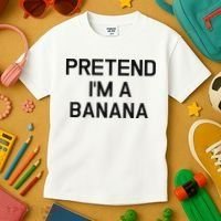Pretend I'm A Banana Funny Lazy Halloween Costume Kids T-Shirt thumb 3