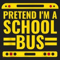 Pretend I'm A School Bus Funny Lazy Halloween Costume Beanie thumb 2