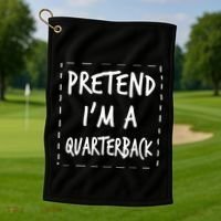 Pretend IM A Quarterback Halloween Costume Great Gift Golf Towel thumb 1