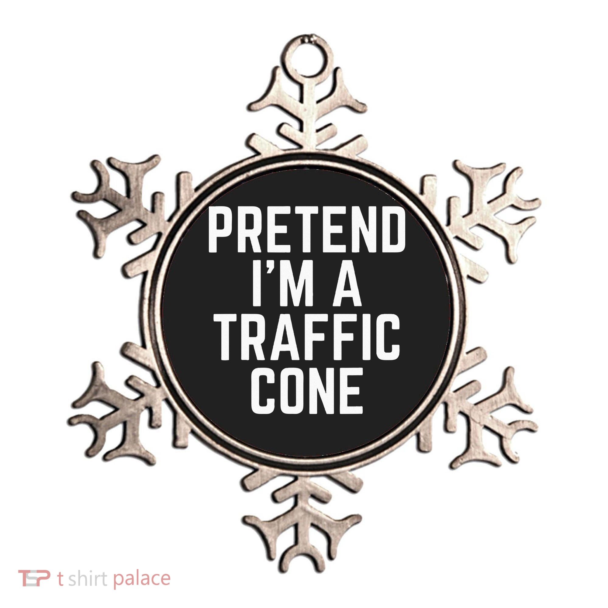 Pretend Im A Traffic Cone Ornament