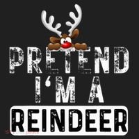 Pretend I'm A Reindeer Funny Lazy Christmas Costume  Women's Sweatshirt thumb 2