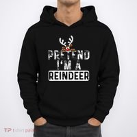 Pretend I'm A Reindeer Funny Lazy Christmas Costume  Hoodie thumb 0
