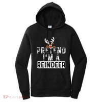 Pretend I'm A Reindeer Funny Lazy Christmas Costume  Women's Hoodie thumb 0