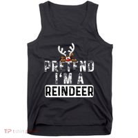 Pretend I'm A Reindeer Funny Lazy Christmas Costume  Tank Top thumb 0