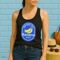 Pretend Im A Banana Lazy Halloween Last Minute Costume Women's Tank Top thumb 2