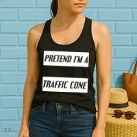 Pretend Im A Traffic Cone Costume Easy Halloween Costume Women's Tank Top thumb 2