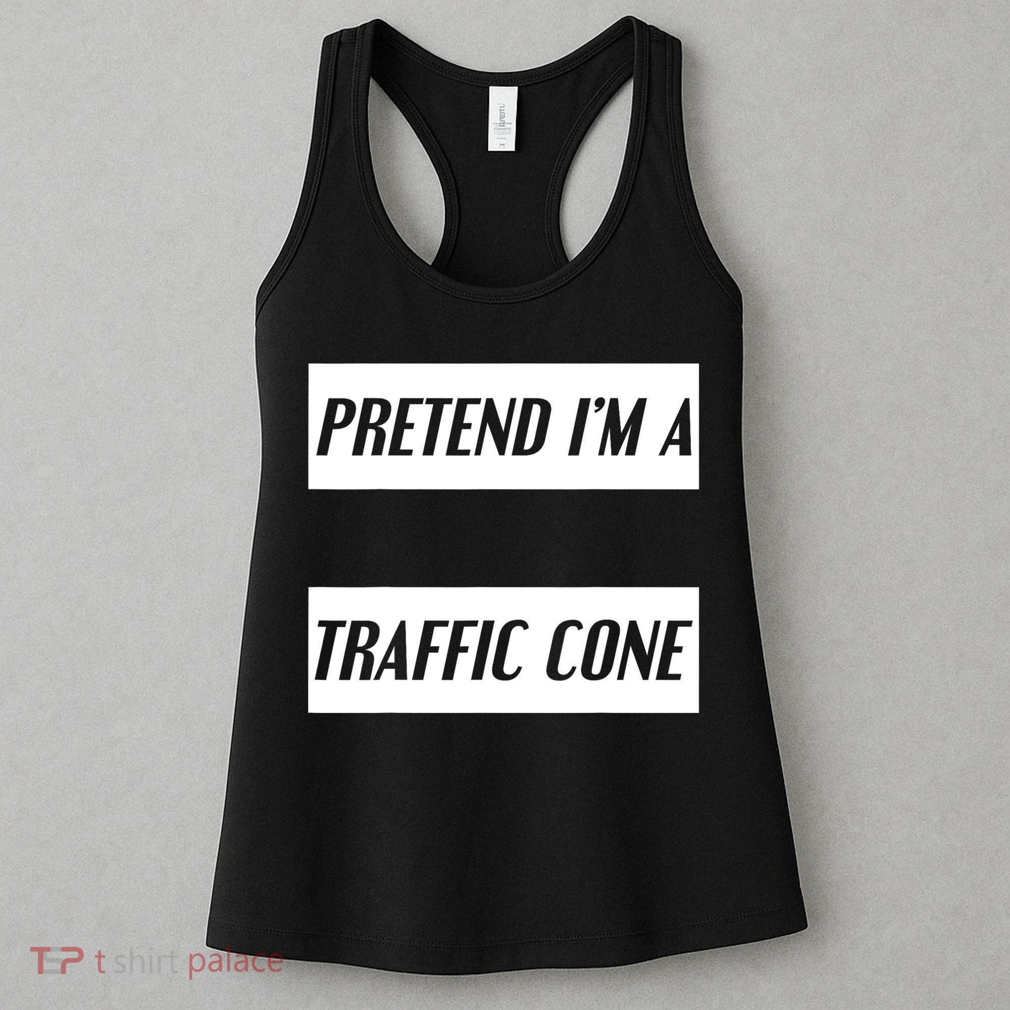 Pretend Im A Traffic Cone Costume Easy Halloween Costume Women's Tank Top