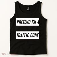 Pretend Im A Traffic Cone Costume Easy Halloween Costume Tank Top thumb 2