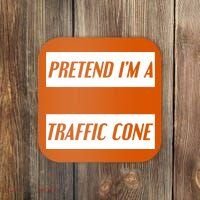 Pretend Im A Traffic Cone Costume Easy Halloween Costume Coaster thumb 0