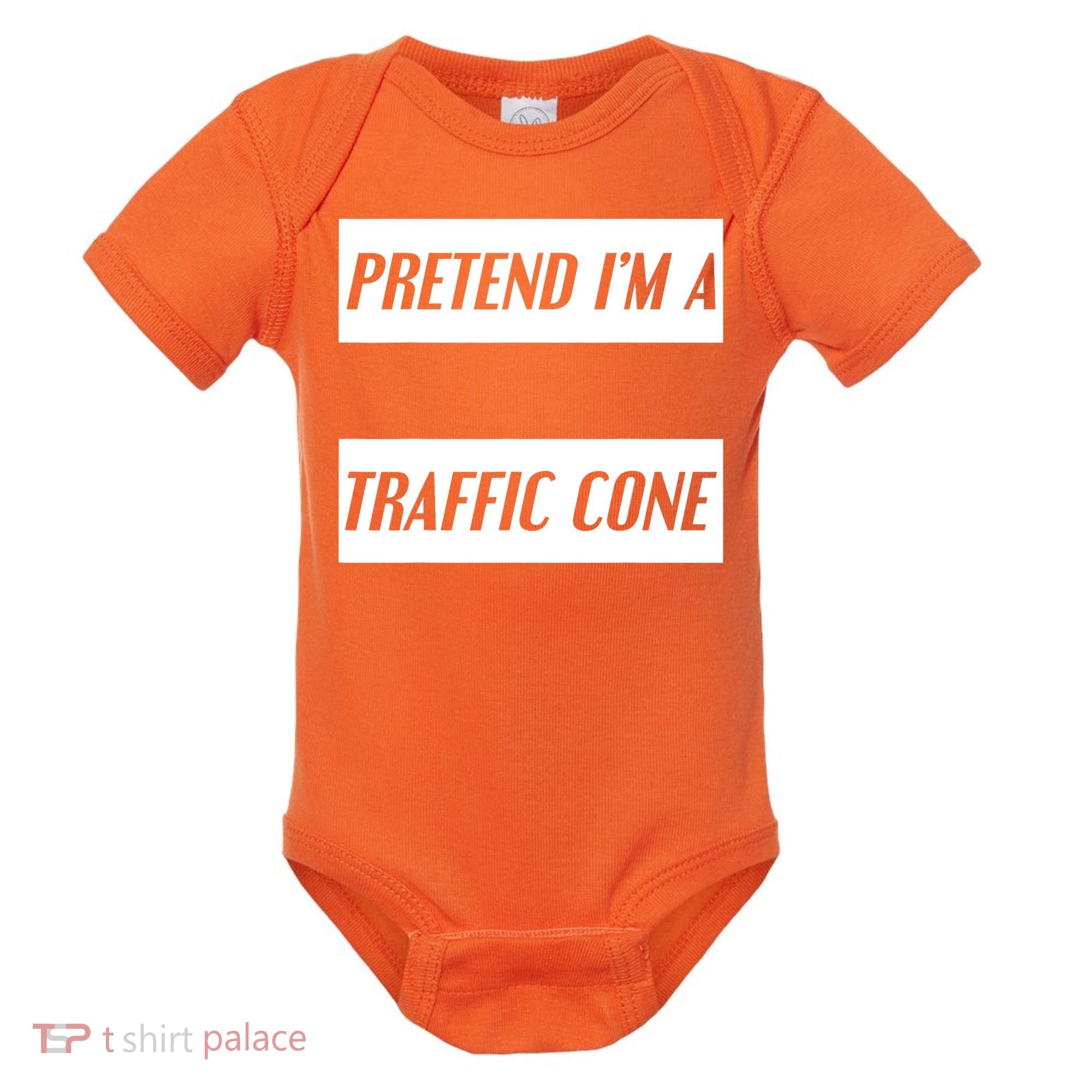 Pretend Im A Traffic Cone Costume Easy Halloween Costume Baby Bodysuit
