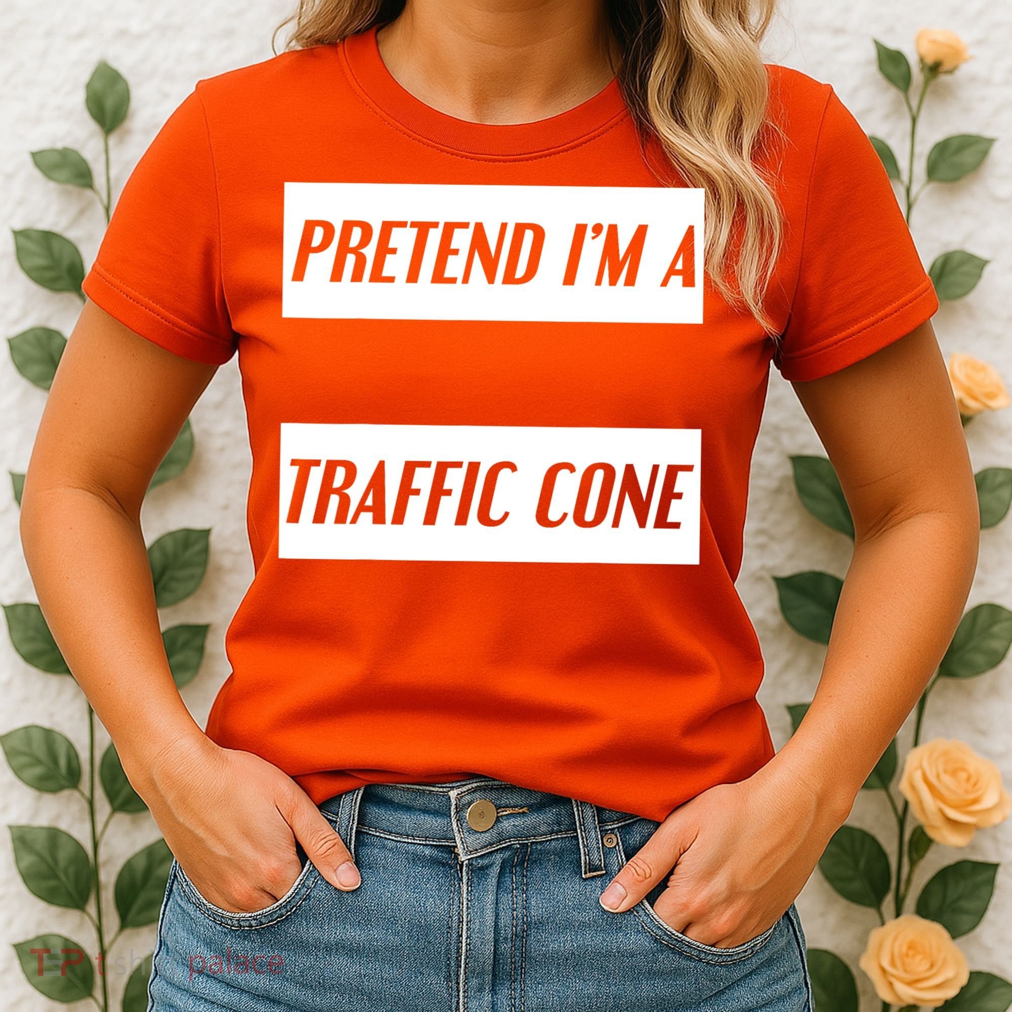 Pretend Im A Traffic Cone Costume Easy Halloween Costume Women's T-Shirt