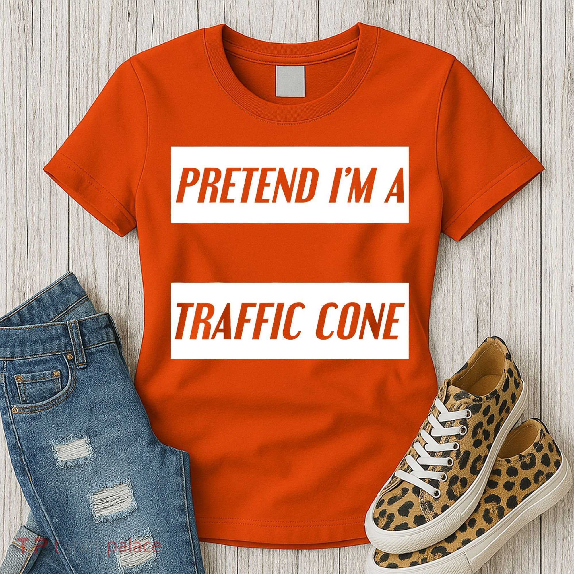 Pretend Im A Traffic Cone Costume Easy Halloween Costume Women's T-Shirt