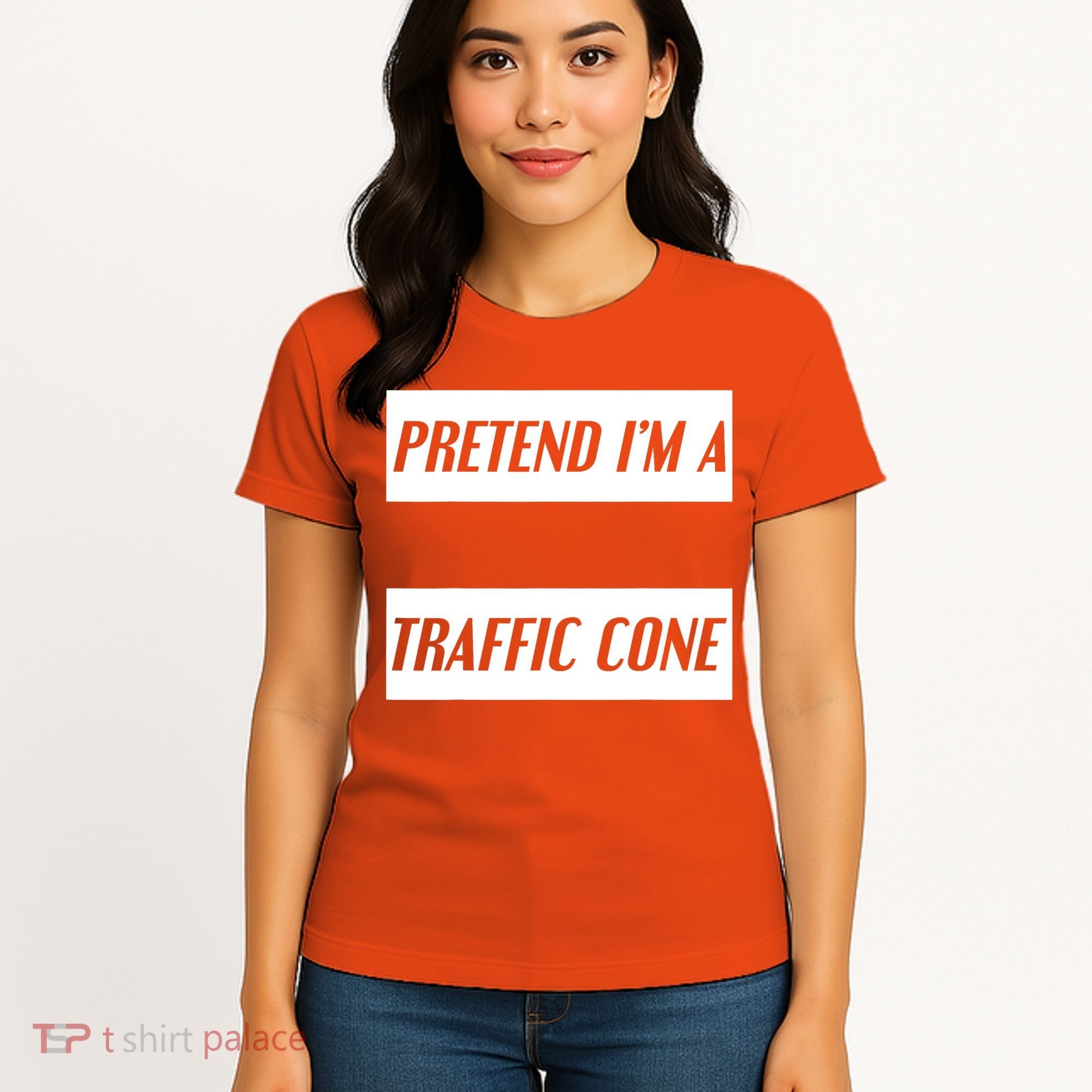 Pretend Im A Traffic Cone Costume Easy Halloween Costume Women's T-Shirt