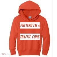 Pretend Im A Traffic Cone Costume Easy Halloween Costume Kids Hoodie thumb 0