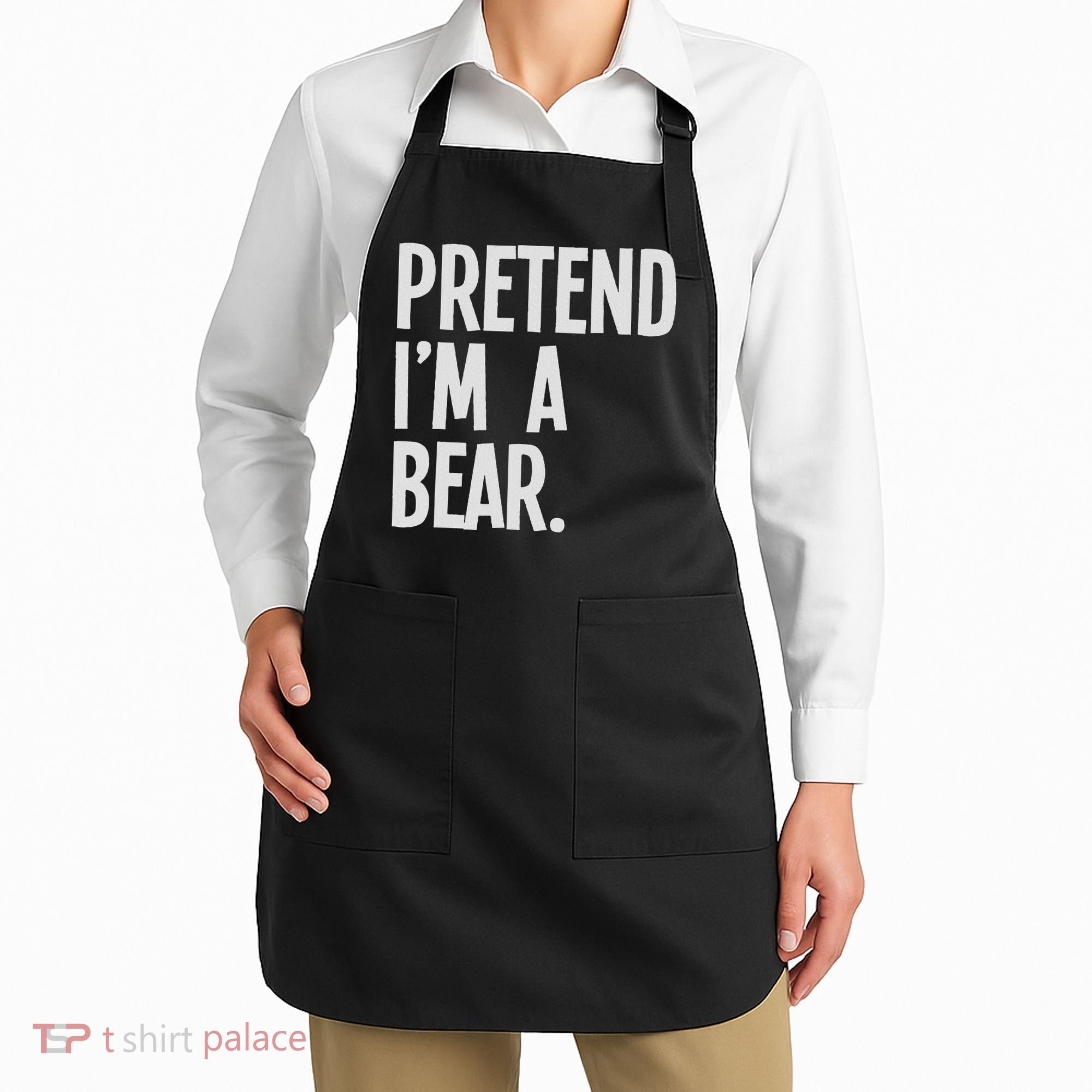 Pretend I'm A Bear Funny Halloween Party Costume Apron