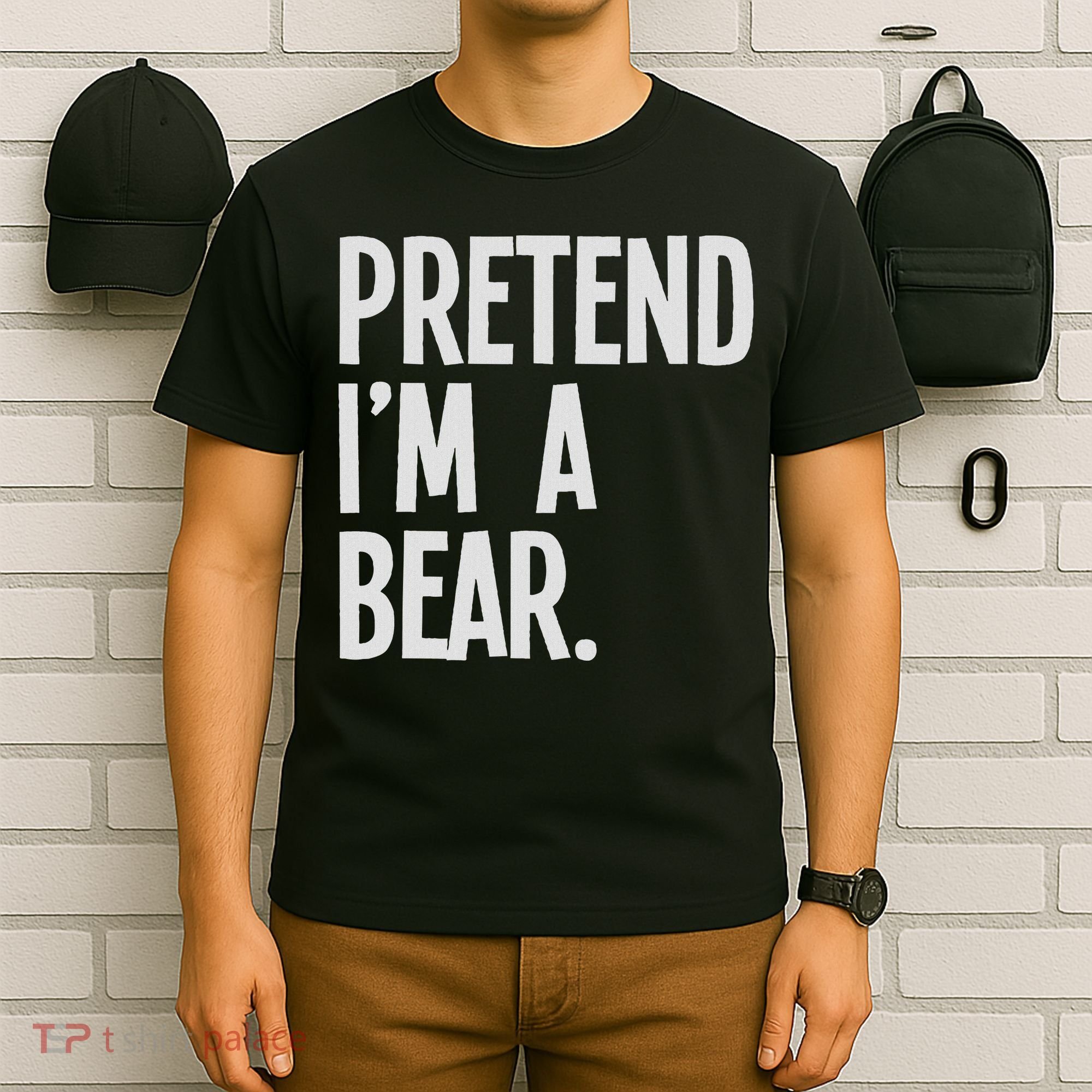 Pretend I'm A Bear Funny Halloween Party Costume T-Shirt