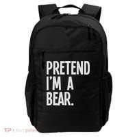 Pretend I'm A Bear Funny Halloween Party Costume Backpack thumb 0