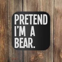Pretend I'm A Bear Funny Halloween Party Costume Coaster thumb 0