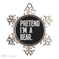 Pretend I'm A Bear Funny Halloween Party Costume Ornament thumb 0