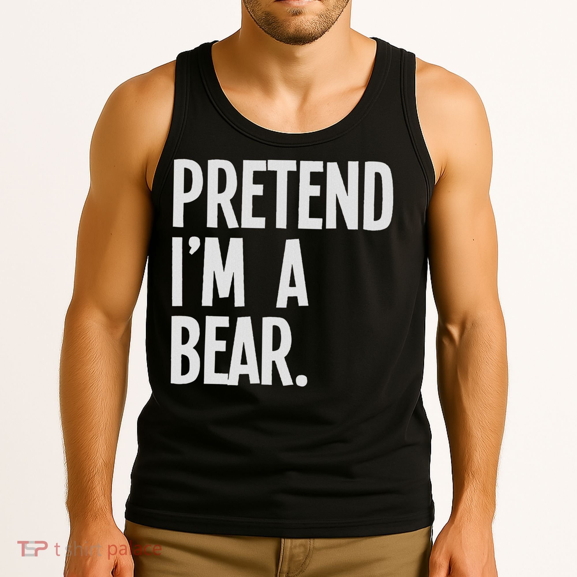 Pretend I'm A Bear Funny Halloween Party Costume Tank Top