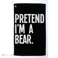Pretend I'm A Bear Funny Halloween Party Costume Golf Towel thumb 0