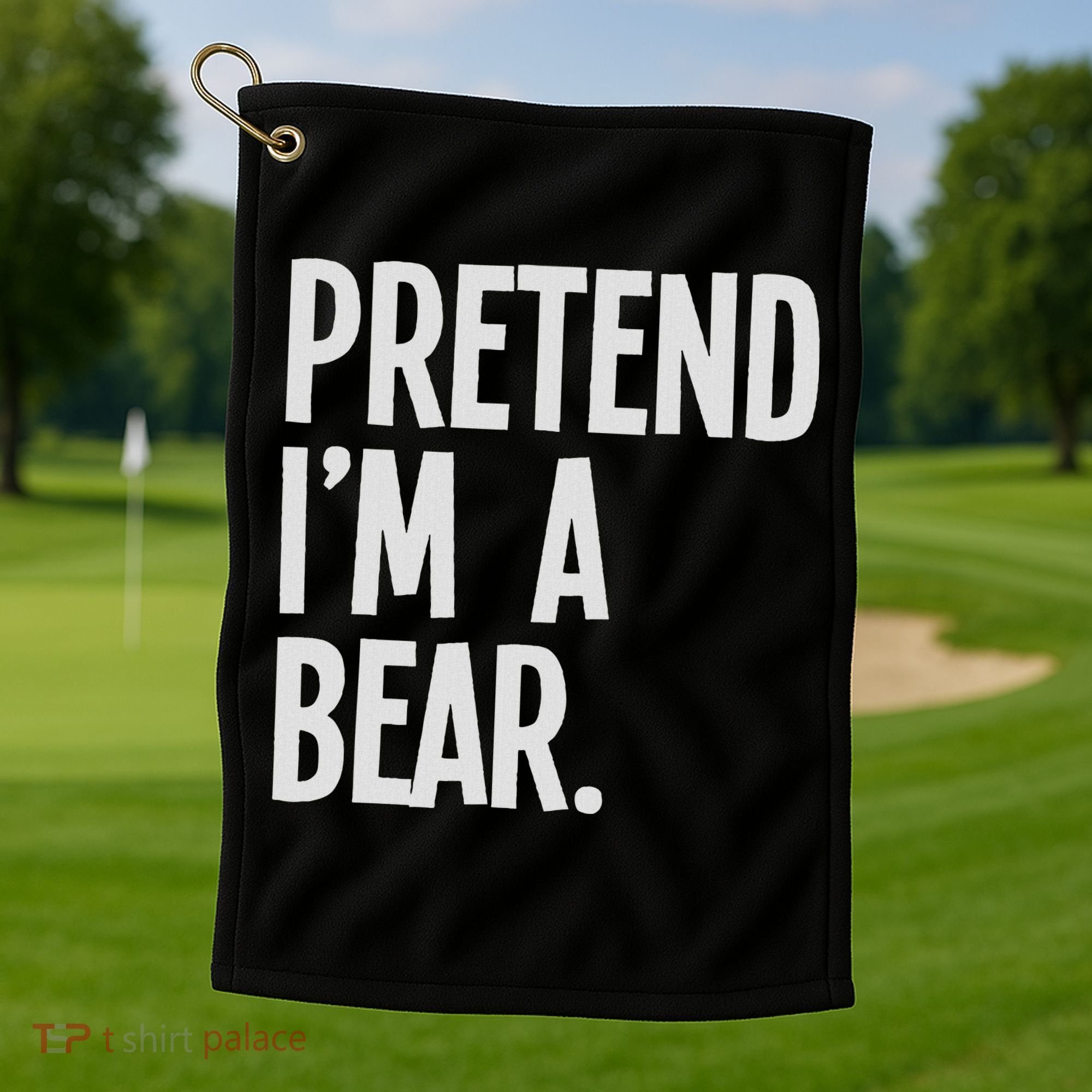 Pretend I'm A Bear Funny Halloween Party Costume Golf Towel