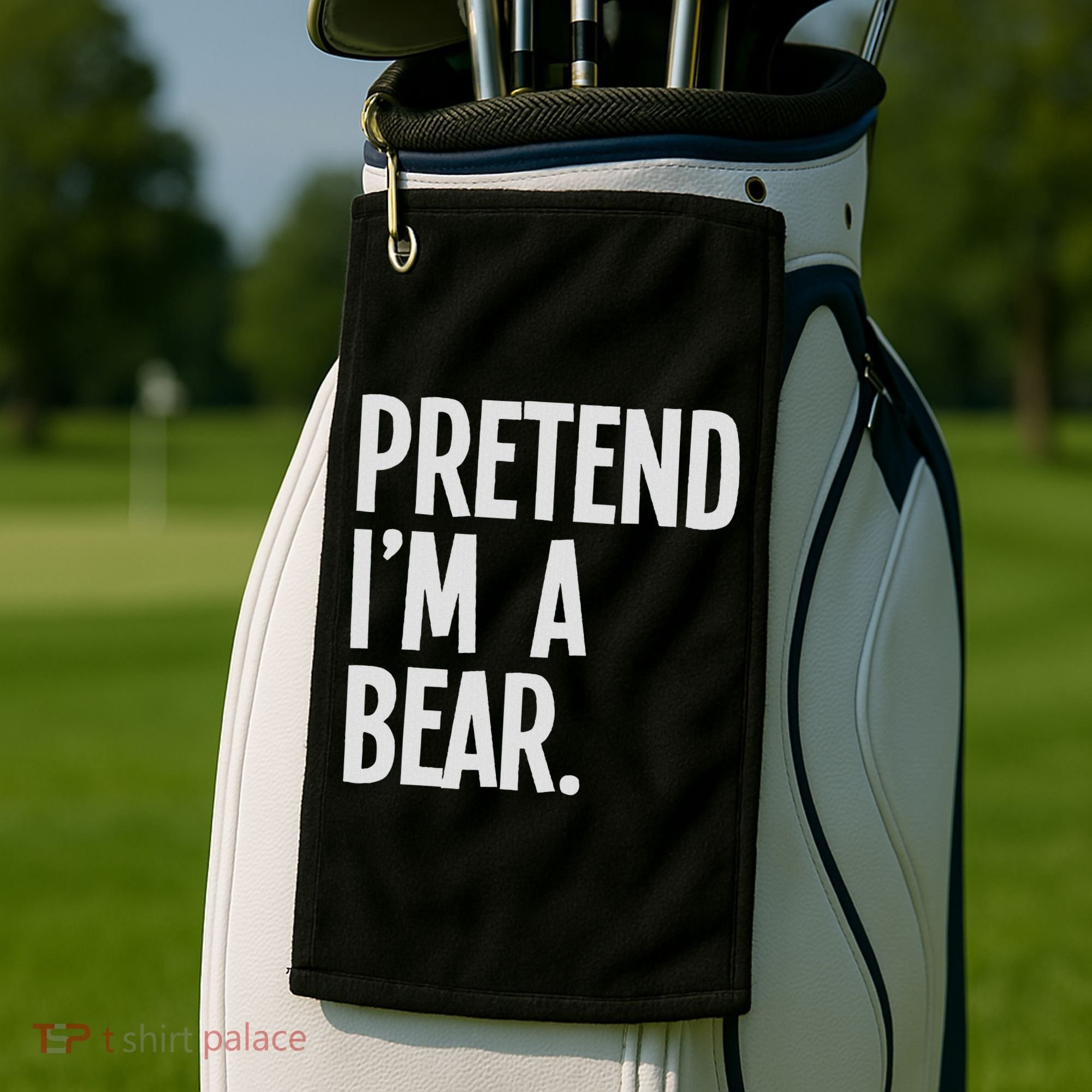 Pretend I'm A Bear Funny Halloween Party Costume Golf Towel