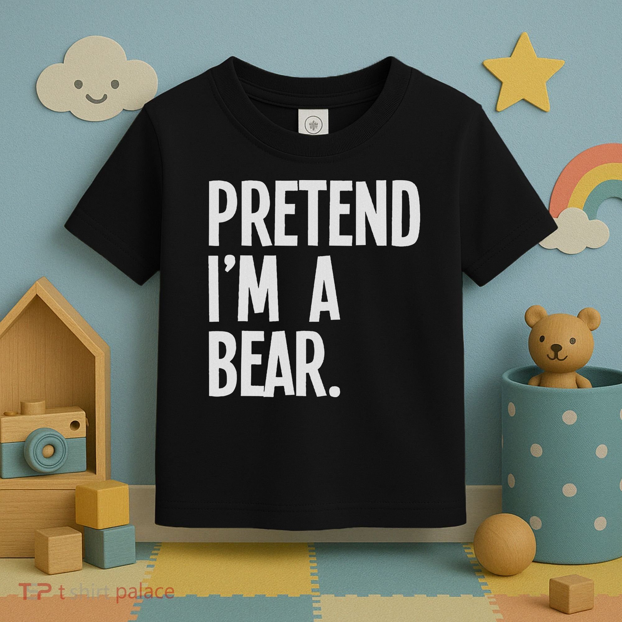 Pretend I'm A Bear Funny Halloween Party Costume Toddler T-Shirt