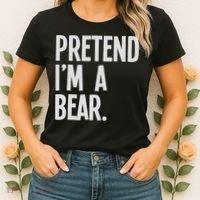 Pretend I'm A Bear Funny Halloween Party Costume Women's T-Shirt thumb 2