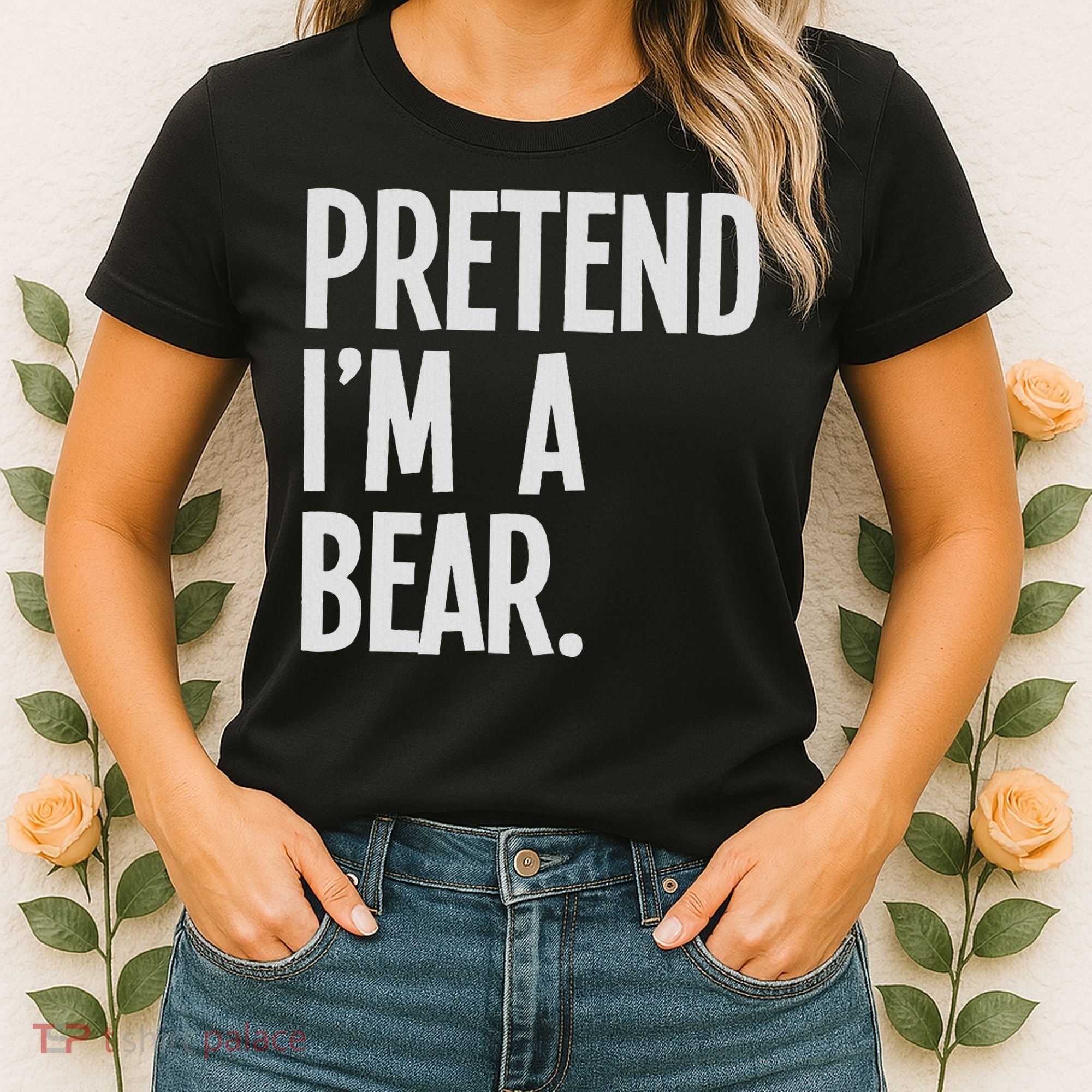 Pretend I'm A Bear Funny Halloween Party Costume Women's T-Shirt