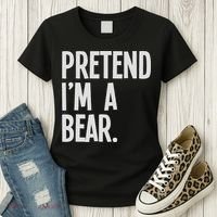 Pretend I'm A Bear Funny Halloween Party Costume Women's T-Shirt thumb 3