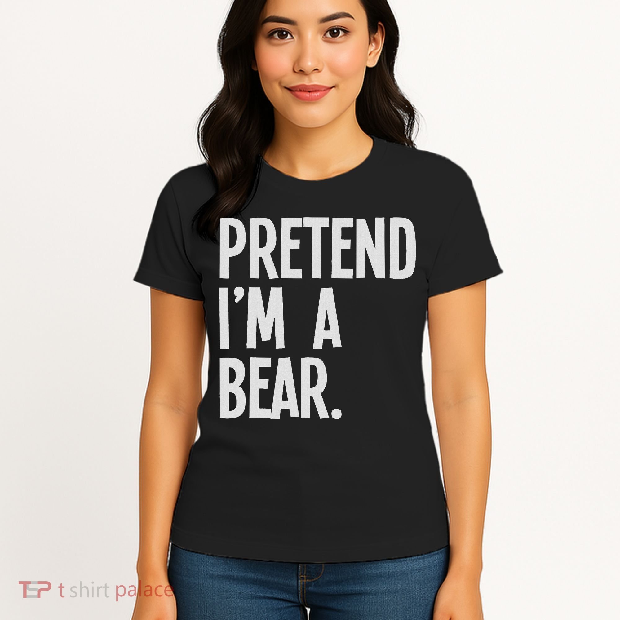Pretend I'm A Bear Funny Halloween Party Costume Women's T-Shirt