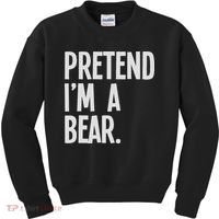 Pretend I'm A Bear Funny Halloween Party Costume Kids Sweatshirt thumb 0