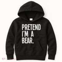 Pretend I'm A Bear Funny Halloween Party Costume Kids Hoodie thumb 0