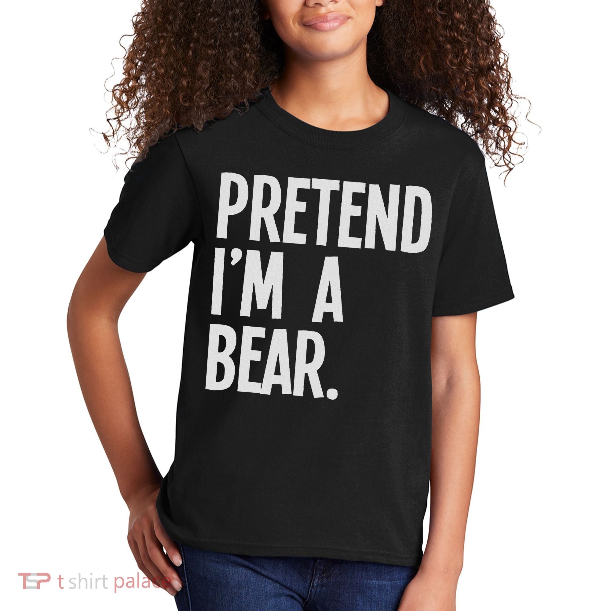 Pretend I'm A Bear Funny Halloween Party Costume Kids T-Shirt