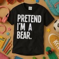 Pretend I'm A Bear Funny Halloween Party Costume Kids T-Shirt thumb 3