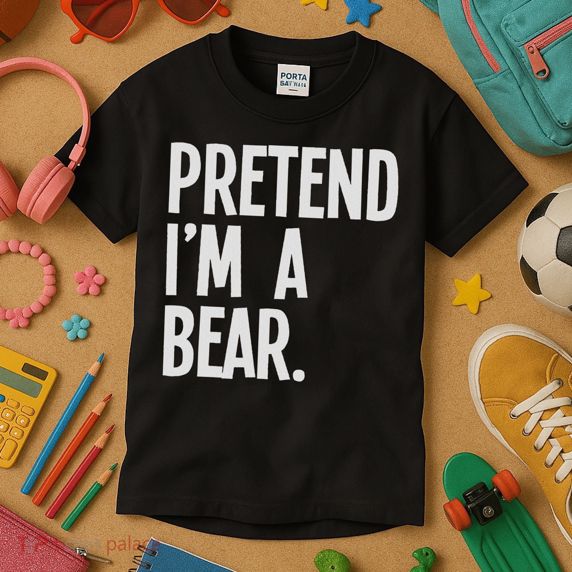 Pretend I'm A Bear Funny Halloween Party Costume Kids T-Shirt