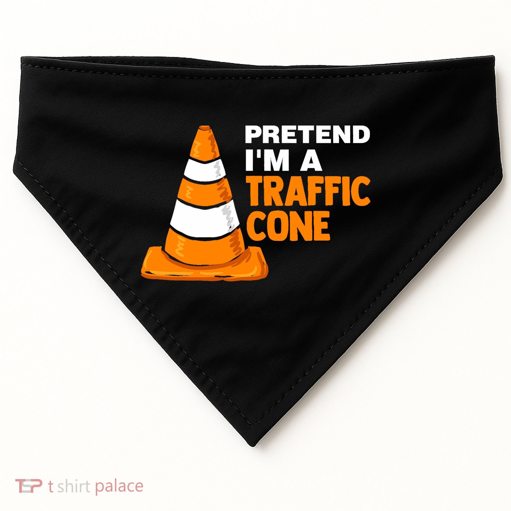 Pretend Im A Traffic Cone Costume USA-Made Doggie Bandana